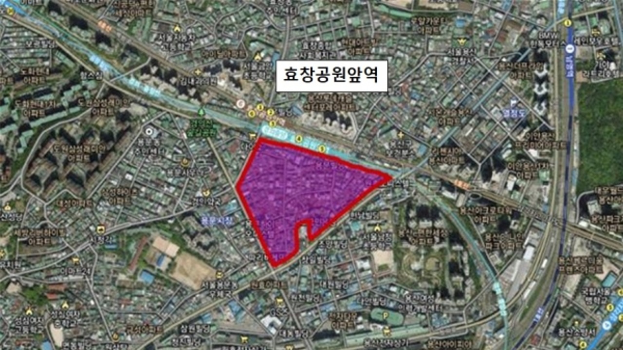 효창공원앞역 재개발 위치에 관한 사진입니다. 효창공원앞역 재개발 위치